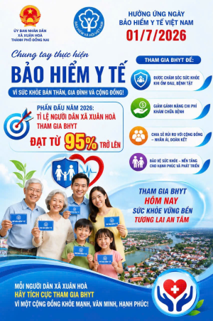 UBND XÃ XUÂN HÒA TUYÊN TRUYỀN HƯỞNG ỨNG NGÀY BẢO HIỂM Y TẾ VIỆT NAM 01/7/2026