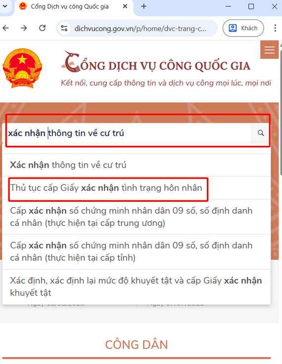 Tìm kiếm thủ tục