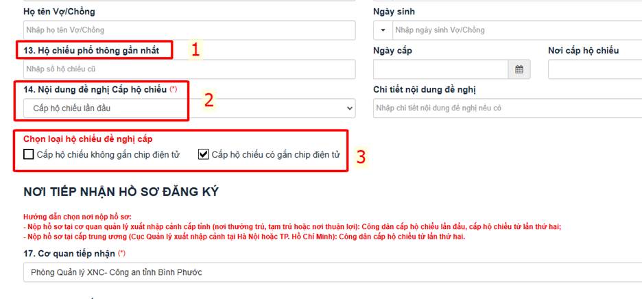 Nội dung đề nghị cấp hộ chiếu