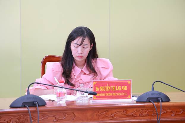 Đồng chí Nguyễn Thị Lan Anh chủ trì buổi làm việc