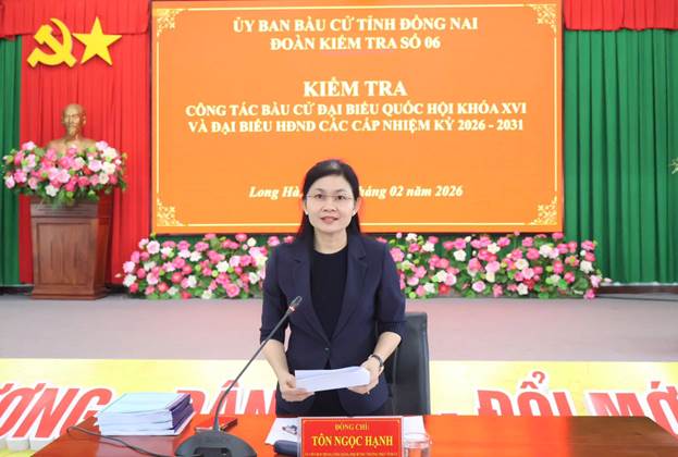 Đồng chí Tôn Ngọc Hạnh kết luận buổi kiểm tra