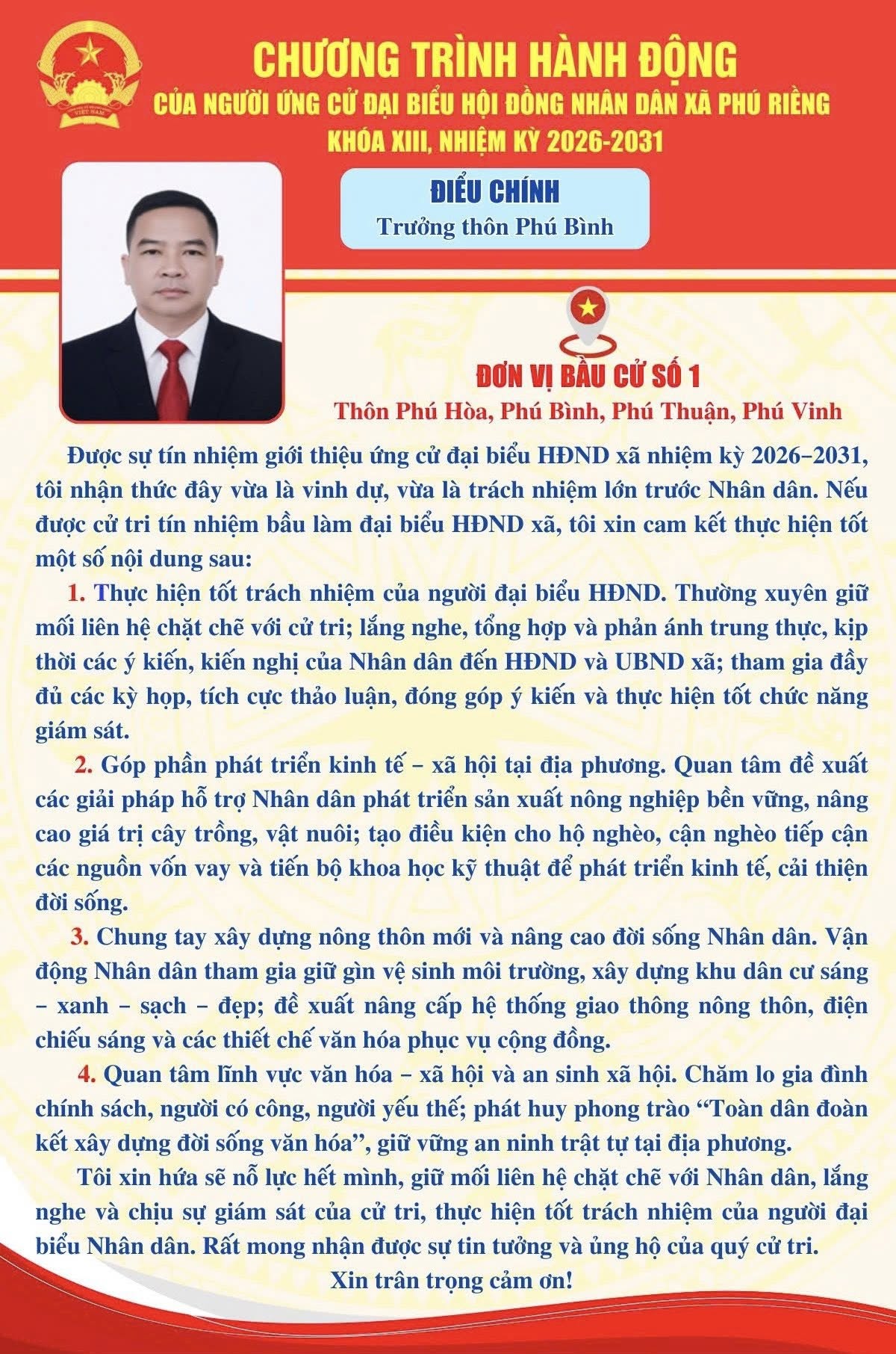 Chương trình hành động ông Điểu Chính