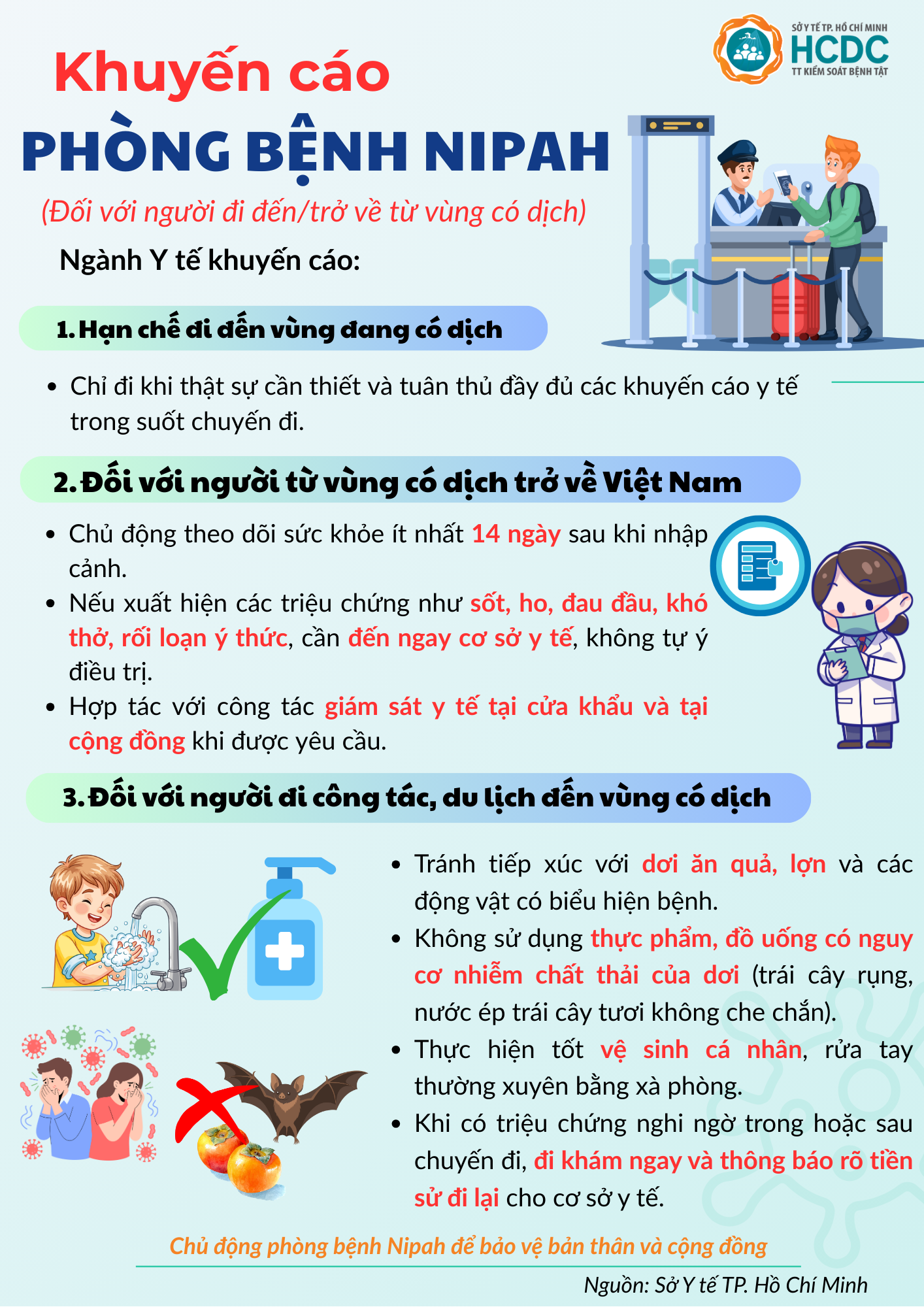 khuyến cáo phòng Nipah