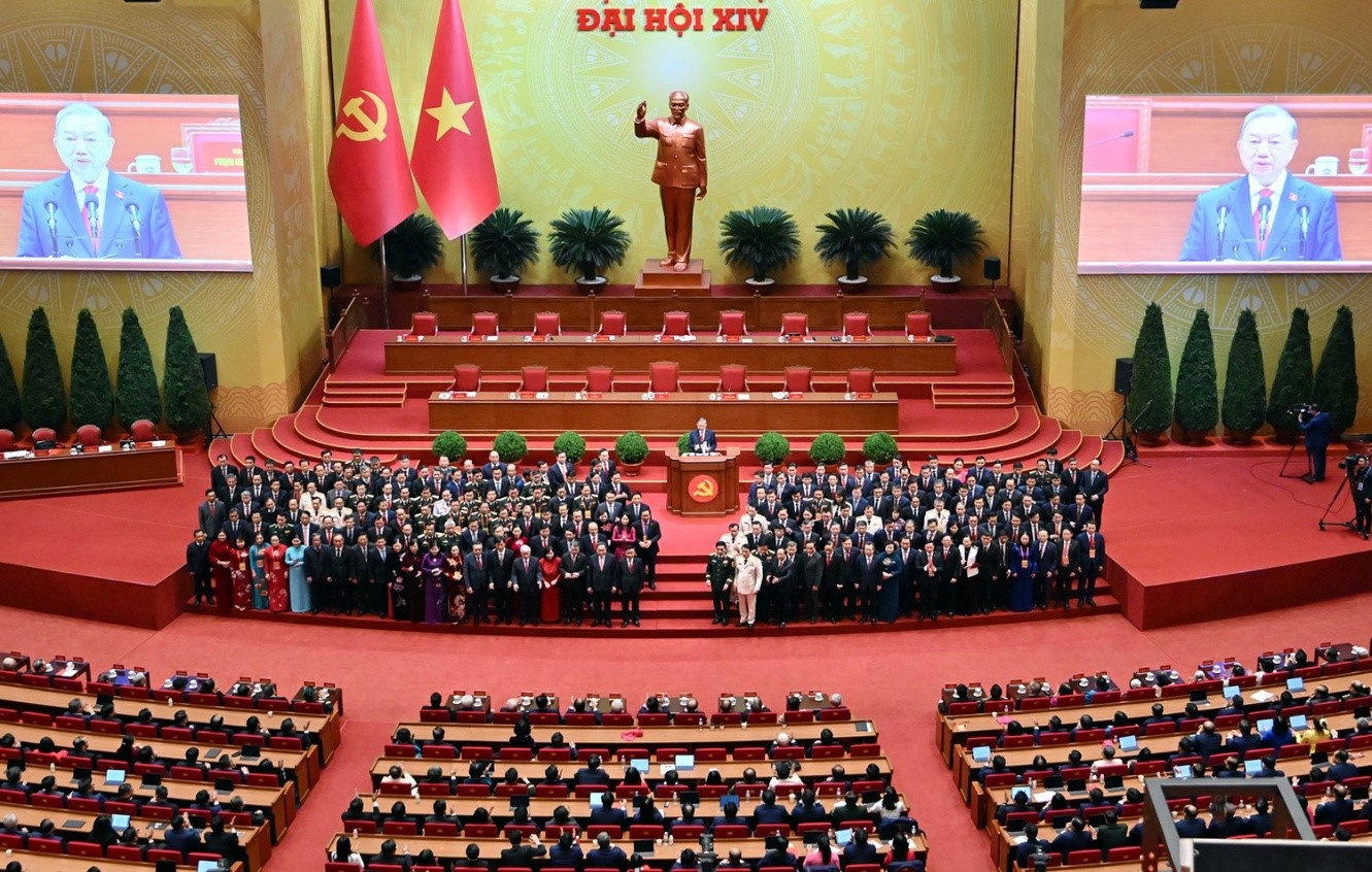 Đại hội đại biểu toàn quốc lần thứ XIV của Đảng họp phiên bế mạc vào chiều 23/1 - Ảnh: daihoidangtoanquoc.vn