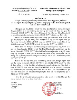 CẢNH BÁO tình trạng mạo danh cán bộ Bảo hiểm xã hội