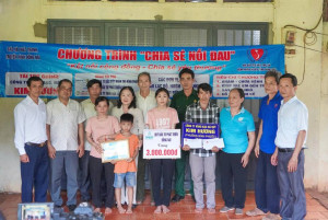 HƠN 150 TRIỆU ĐỒNG “CHIA SẺ NỖI ĐAU” CHO GIA ĐÌNH BÀ PHAN THỊ THIỆN – KHU PHỐ PHỐ LỐ, PHƯỜNG AN LỘC