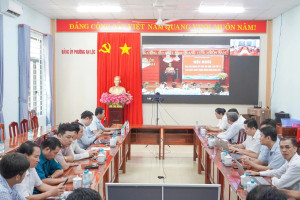 PHƯỜNG AN LỘC: THAM DỰ HỘI NGHỊ TRỰC TUYẾN DO TỈNH ỦY TỔ CHỨC