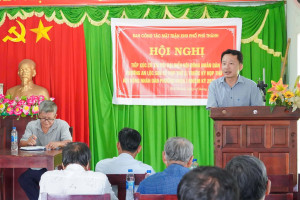 HỘI NGHỊ TIẾP XÚC CỬ TRI KHU PHỐ PHÚ THÀNH - LẮNG NGHE VÀ GIẢI QUYẾT NGAY TỪ CƠ SỞ