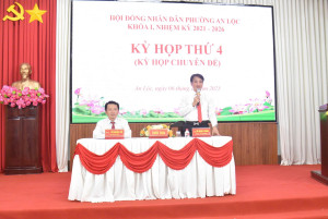 KHAI MẠC KỲ HỌP THỨ 4, HĐND PHƯỜNG AN LỘC