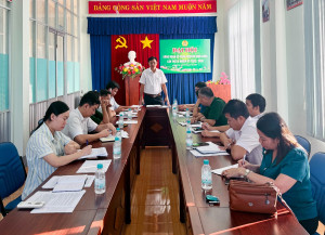 Ngân hàng Chính sách xã hội Bình Long họp giao ban đánh giá kết quả hoạt động ủy thác những tháng sau khi thực hiện chính quyền địa phương 02 cấp tại 02 phường Bình Long và phường An Lộc.