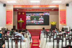 PHƯỜNG AN LỘC THAM DỰ HỘI NGHỊ TOÀN QUỐC TỔNG KẾT CÔNG TÁC PHÒNG, CHỐNG THAM NHŨNG, LÃNG PHÍ, TIÊU CỰC NHIỆM KỲ ĐẠI HỘI XIII CỦA ĐẢNG