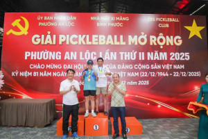 GIẢI PICKLEBALL MỞ RỘNG PHƯỜNG AN LỘC LẦN THỨ 2 NĂM 2025 KHÉP LẠI SÔI NỔI, LAN TỎA TINH THẦN THỂ THAO