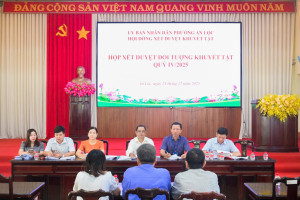 PHƯỜNG AN LỘC HỌP XÉT DUYỆT NGƯỜI KHUYẾT TẬT THÁNG 12/2025