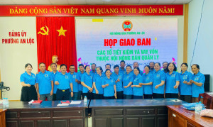 HỘI NÔNG DÂN PHƯỜNG AN LỘC: GIAO BAN CÔNG TÁC ỦY THÁC VỐN NHCSXH THÁNG 12/2024