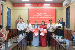 PHƯỜNG AN LỘC CÔNG BỐ VÀ TRAO QUYẾT ĐỊNH BỔ NHIỆM PHÓ HIỆU TRƯỞNG TRƯỜNG MẦM NON VÀNH KHUYÊN