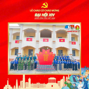 ĐOÀN PHƯỜNG AN LỘC TỔ CHỨC LỄ CHÀO CỜ CHÀO MỪNG ĐẠI HỘI ĐẠI BIỂU TOÀN QUỐC LẦN THỨ XIV CỦA ĐẢNG