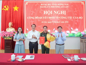 HỘI NGHỊ CÔNG BỐ QUYẾT ĐỊNH VỀ CÔNG TÁC CÁN BỘ PHƯỜNG AN LỘC