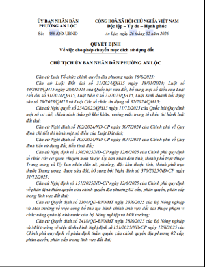 Quyết định cho phép chuyển mục đích sử dụng đất - Phạm Minh Thiện (TĐ 168)