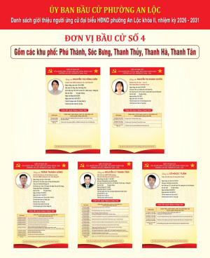 TRÂN TRỌNG GIỚI THIỆU TIỂU SỬ TÓM TẮT CỦA CÁC ỨNG CỬ VIÊN ĐẠI BIỂU HỘI ĐỒNG NHÂN DÂN PHƯỜNG AN LỘC KHOÁ II, NHIỆM KỲ 2026-2031.