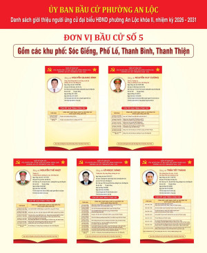 TRÂN TRỌNG GIỚI THIỆU TIỂU SỬ TÓM TẮT CỦA CÁC ỨNG CỬ VIÊN ĐẠI BIỂU HỘI ĐỒNG NHÂN DÂN PHƯỜNG AN LỘC KHOÁ II, NHIỆM KỲ 2026-2031.