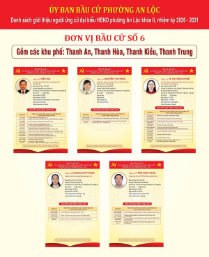 TRÂN TRỌNG GIỚI THIỆU TIỂU SỬ TÓM TẮT CỦA CÁC ỨNG CỬ VIÊN ĐẠI BIỂU HỘI ĐỒNG NHÂN DÂN PHƯỜNG AN LỘC KHOÁ II, NHIỆM KỲ 2026-2031.