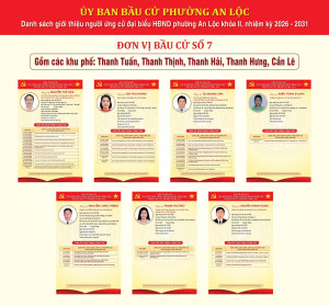 TRÂN TRỌNG GIỚI THIỆU TIỂU SỬ TÓM TẮT CỦA CÁC ỨNG CỬ VIÊN ĐẠI BIỂU HỘI ĐỒNG NHÂN DÂN PHƯỜNG AN LỘC KHOÁ II, NHIỆM KỲ 2026-2031.