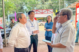 TRƯỞNG BAN NỘI CHÍNH TỈNH ỦY ĐỒNG NAI KIỂM TRA CÔNG TÁC BẦU CỬ TẠI PHƯỜNG AN LỘC