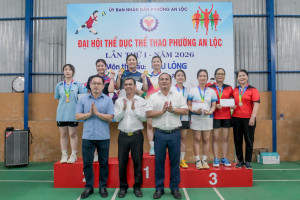 GIẢI CẦU LÔNG ĐẠI HỘI THỂ DỤC THỂ THAO PHƯỜNG AN LỘC LẦN THỨ I NĂM 2026 THÀNH CÔNG TỐT ĐẸP