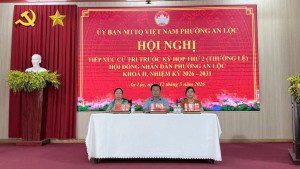 TỔ ĐẠI BIỂU SỐ 1 HĐND TIẾP XÚC CỬ TRI TRƯỚC KỲ HỌP THỨ 2 (THƯỜNG LỆ) HĐND PHƯỜNG KHÓA II
