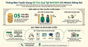 NGÂN HÀNG CHÍNH SÁCH XÃ HỘI CHI NHÁNH THÀNH PHỐ ĐỒNG NAI THÔNG BÁO TUYỂN DỤNG LAO ĐỘNG