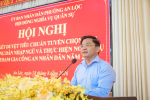 PHƯỜNG AN LỘC TỔ CHỨC HỘI NGHỊ XÉT DUYỆT TIÊU CHUẨN TUYỂN CHỌN, GỌI CÔNG DÂN NHẬP NGŨ VÀ THỰC HIỆN NGHĨA VỤ THAM GIA CÔNG AN NHÂN DÂN NĂM 2027