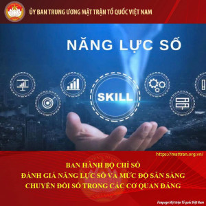 BAN HÀNH BỘ CHỈ SỐ ĐÁNH GIÁ NĂNG LỰC SỐ VÀ MỨC ĐỘ SẴN SÀNG CHUYỂN ĐỔI SỐ TRONG CÁC CƠ QUAN ĐẢNG