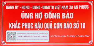 XÃ AN PHƯỚC PHÁT ĐỘNG QUYÊN GÓP ỦNG HỘ ĐỒNG BÀO BỊ ẢNH HƯỞNG DO BÃO SỐ 10