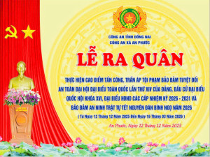 Công an xã An Phước - Ra quân thực hiện cao điểm tấn công, trấn áp tội phạm