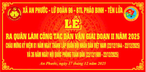 Xã An Phước - Ra quân làm công tác dân vận chào mừng 81 năm Ngày thành lập Quân đội Nhân dân Việt Nam