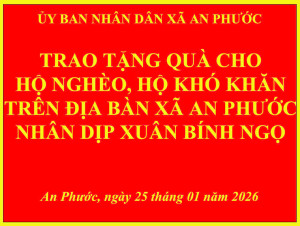 Ấm áp nghĩa tình Xuân Bính Ngọ 2026 tại xã An Phước.