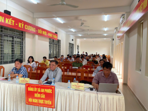 Xã An Phước tổ chức Hội nghị trực tuyến triển khai quán triệt Nghị quyết số 79-NQ/TW và Nghị quyết số 80-NQ/TW của Bộ Chính trị