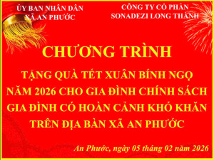 Xã An Phước – Phối hợp doanh nghiệp chăm lo Tết cho gia đình chính sách, hộ khó khăn.