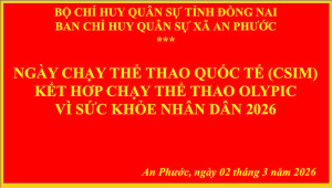 Ban Chỉ huy Quân sự xã An Phước tổ chức “Ngày chạy thể thao CISM” kết hợp “Ngày chạy Olympic vì sức khỏe toàn dân” năm 2026