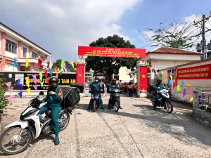 Ban Chỉ huy Quân sự xã An Phước phối hợp tuyên truyền bầu cử đại biểu Quốc hội khóa XVI và đại biểu HĐND các cấp nhiệm kỳ 2026-2031