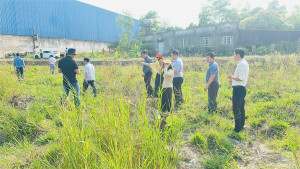 Xã An Phước - Khảo sát thực địa công tác thu hồi đất dự án Hệ thống thoát nước khu vực Suối Nước Trong