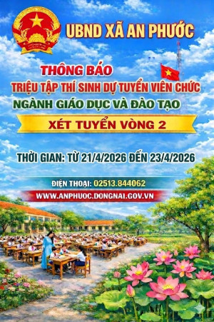 An Phước triệu tập 72 thí sinh dự tuyển viên chức giáo dục vòng 2
