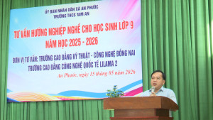 Đ/c Doãn Đức Thành - UVTV, PCT.UBND xã phát biểu tại chương trình