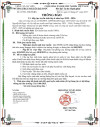 TRƯỜNG THCS NGUYỄN BÁ NGỌC THÔNG BÁO
