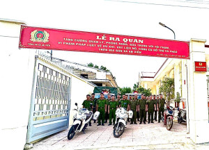 Công an xã An Viễn đã Tổ chức ra quân thực hiện đợt cao điểm