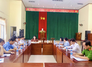 Ban xây dựng Đảng xã An Viễn làm việc với Tiểu ban phục vụ Đại hội Đảng