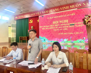 Hội nghị ban chỉ đạo thực hiện chính sách BHXH, BHYT, BHTN tại xã An Viễn.