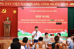 Hội nghị thẩm định, bình xét GĐVH, Ấp VH và 13 chương trình Phong trào TDĐKXDĐSVH năm 2025