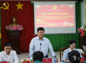 Đảng ủy xã An Viễn tổ chức Hội nghị giao ban tháng 11/2025