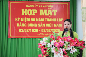 Đảng ủy xã An Viễn tổ chức Kỷ niệm 96 năm Ngày thành lập Đảng và trao Huy hiệu 55 năm tuổi Đảng
